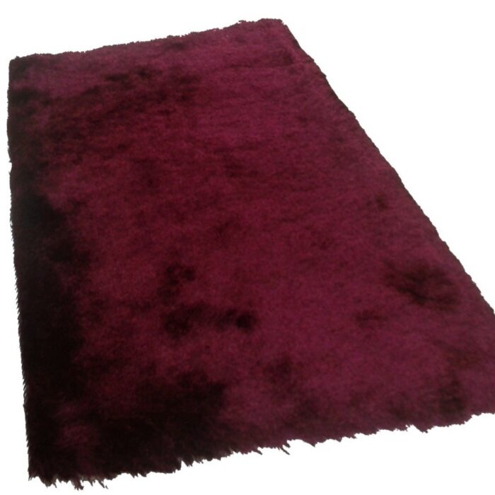 Tapis shaggy bordeaux longues mèches